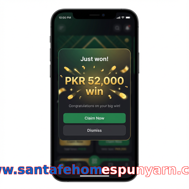 Main screen of Www.santafehomespunyarn.com win page for PK players